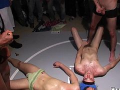 Take a look at this gay scene where these fellas fuck each other silly a wrestling ring as you enjoy this amazing orgy.