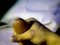 A muscled dude wakes up in the middle of a night because his dick is hard as rock. It is difficult to slip, so he decides to masturbate.