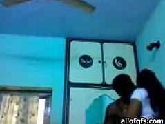 Feverish hubby seduced his shy black haired wifey. He put her panties off and set to lick her wet throbbing vagina ardently. Just take a look at that steamy Indian copulation in The Indian Porn sex clip!