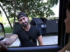 This hunky bearded guy gets picked up by the bait bus, and he thinks the chick with he big tits hanging out is going to be the one to give him an unforgettable blowjob. Well, he won't forget this blowjob, but for a different reason. He gets tricked into getting his cock sucked by another bearded dude!