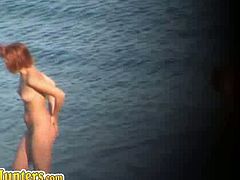 Beach Hunters brings you a hell of a free porn video where you can see how a sexy brunette belle poses naked in the beach while assuming some very interesting poses.