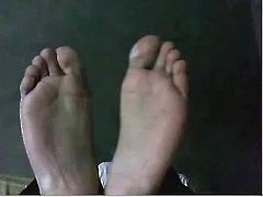Straight guys feet on webcam #19