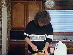 Zealous curly haired blonde with big sexy tits provided her ever hungry dawg with solid blowjob. Take a look at that voracious wench in The Classic Porn sex clip!