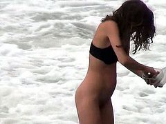 Dirty voyeur must feel amazing by wathcing such beauties exposing their nude forms at the beach