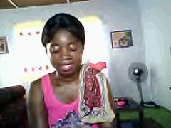 african girl take of the dress at cam part 1