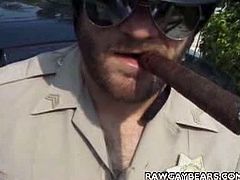 Joe Kent met officer Paul Gator when he was speeding with his chopper. He had to do something for Paul to forgive him and that something turned out to be a blowjob.