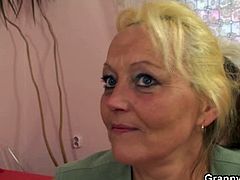 Granny Bet brings you a hell of a free porn video where you can see how this young dude nails this blonde mature's hairy snatch into a breathtakingly intense orgasm.