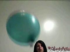 My Best Fetish brings you a hell of a free porn video where you can see how this naughty brunette belle plays with balloons while assuming very interesting poses.