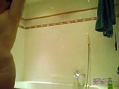 preggo slut in the showers