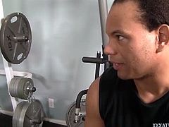 Reena Sky uses the services of a fitness instructor who is Sledge Hammer. She uses his pussy ramming services as well, during a session at the gym. He's happy to ram her cunt.