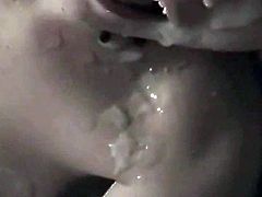 Young wife tit fuck and facial