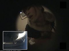This Japanese babe was caught on spy cam while masturbating in the restroom. There's a cam in the toilet too!