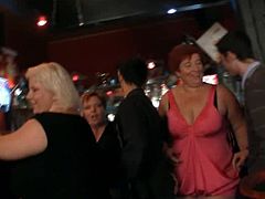 These three skanks from Europe turned a bar into a strip club. They stripped off their clothes and showed off their massive jugs and their generous curves.