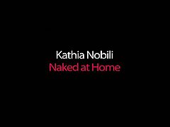 Stunning euro MILF Kathia Nobili is ready for some kinky solo action at home. Watch as she spreads her legs wide behind the scenes to masturbate for you all.