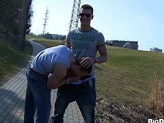 The amazingly ripped gay studs Mark Brown and Franc Zambo are up for some nasty fun in the golf course so they ram each other's yummy asses.