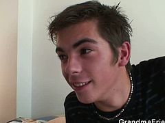Grandma Friends brings you a hell of a free porn video where you can see how this vicious mature blonde gets banged hard by two young studs into a massive orgasm.