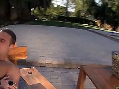 When Katie Kox is outside and she feels horny, she takes a random handsome guy and fucks him on a public bench, doing a spectacular blowjob and showing off her big milky tits.