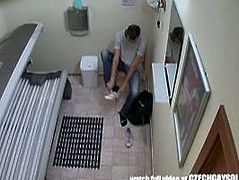 Gay perverts got lucky they got a bunch of guys entering the solarium and watched large dicks all over their hidden camera as they love masturbating while getting tanned.