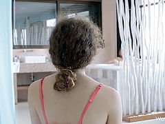 She is enjoying her book and relaxing in the bathtub. Her girlfriend wakes up from her rest and then heads into the bathroom. She joins her in the bathtub and the rub the bubbles all over their sexy, nubile bodies.