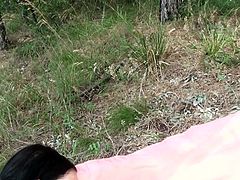 Cute brunette babe Anne Angel is out in the woods having a nice picnic with strawberries. She invited me over for some hot fun, and she said I could fuck her in the ass. I stuck my cock inside of her anus and she loved it.