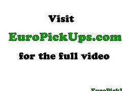 Blonde euro babe picked up for some fun gets her little pussy cumshot