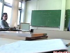Babe Taissia Shanti pounded in the classroom during a class