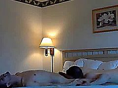 Two hot young teen boyfriends bareback fuck in a hotel room.