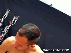 Gay Sex Sins brings you a hell of a free porn video where you can see how this horny gay dude rides a hard rod of meat raw while assuming very naughty poses.