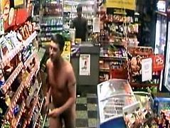 naked at a gas station