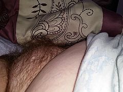 revealing her soft sneaky tired hairy pussy