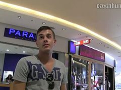 Czech Hunter brings you a hell of a free porn video where you can see how this naughty stud gives a great outdoors blowjob while assuming very naughty positions.