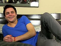 Boy Crush brings you very intense free porn video where you can see how the naughty brunette twink Dustin Fitch strips and dildos his tight ass into ecstasy.