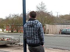 Jasmine likes wearing sexy clothes. Who could not notice her black short skirt and striped top, barely covering two big appetizing tits, when walking down the street? The slutty brunette plays dirty with a dildo, at the secluded corner of the street. The camera catches the clear image of a tit flash. See.