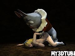 3D Alice in Wonderland gets fucked by the rabbit