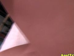 Girlfriend is so busty and horny she want to try anal when filming their sex video. Here she got her tight butt hole in front of her lover fucked and shot in the camera.