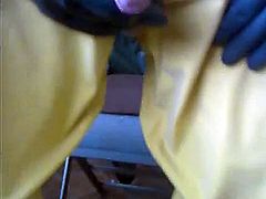 Yellow rubber cockplay.