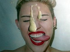 Miley Cyrus Huge Double Cum Tribute