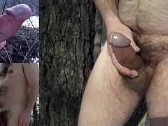 3 thick cumshots in the snow plus winter cock-ass slideshow