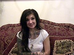 The girl does it best when it comes to suck a cock and make it spill the juices. See how this tattooed brunette did it before the camera and got real happy, as the cum covered her face. She talked to the camera, since she might be expecting something much more merrier! Well, that's how the punk rolls!