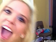 Auditions-HD brings you a hell of a free threesome video where you can see how these blonde and brunette sluts share a hard cock while also going fully lesbo.