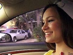 Beautiful amateur teen girl London Smith needed a ride to go home. She even trade in her pussy to this guy just to give her a free ride home. She sucks off his dick and pulled over to get her pussy fuck.