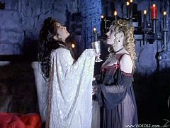 This is a nasty fuck and blowjob scene with two nasty vampire chicks serving a huge cock and gets pussy hole drilled in hot orgasm.