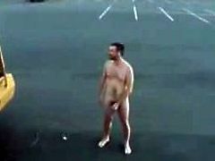 Running naked in a parking lot