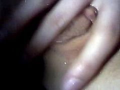 closeup fingering her tight wet pussy