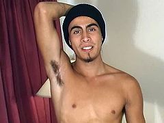 Bi Latin Men brings you a hell of a free porn video where you can see how this horny Latino stud strips and masturbates for you while assuming very naughty positions.