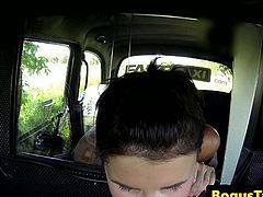 Public amateur cockriding in taxi