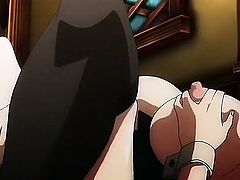 Horny fantasy anime movie with uncensored big tits, group,