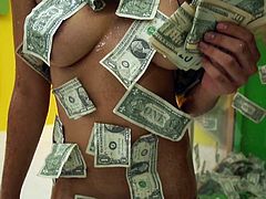 Do you enjoy watching reality kinky shows with sexy content? In this episode, you'll get to see a brunette covering her naked body with dollars. A guy met in the street, says 