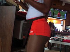 Candid hooters girl asses