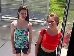 These young teen girls werent even aware of the fact that the bus they hopped on was in fact a porn bus and they dont even know where its taking them.